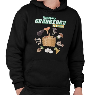 BLUZA Z KAPTUREM grzybowa NAJLEPSZY GRZYBIARZ